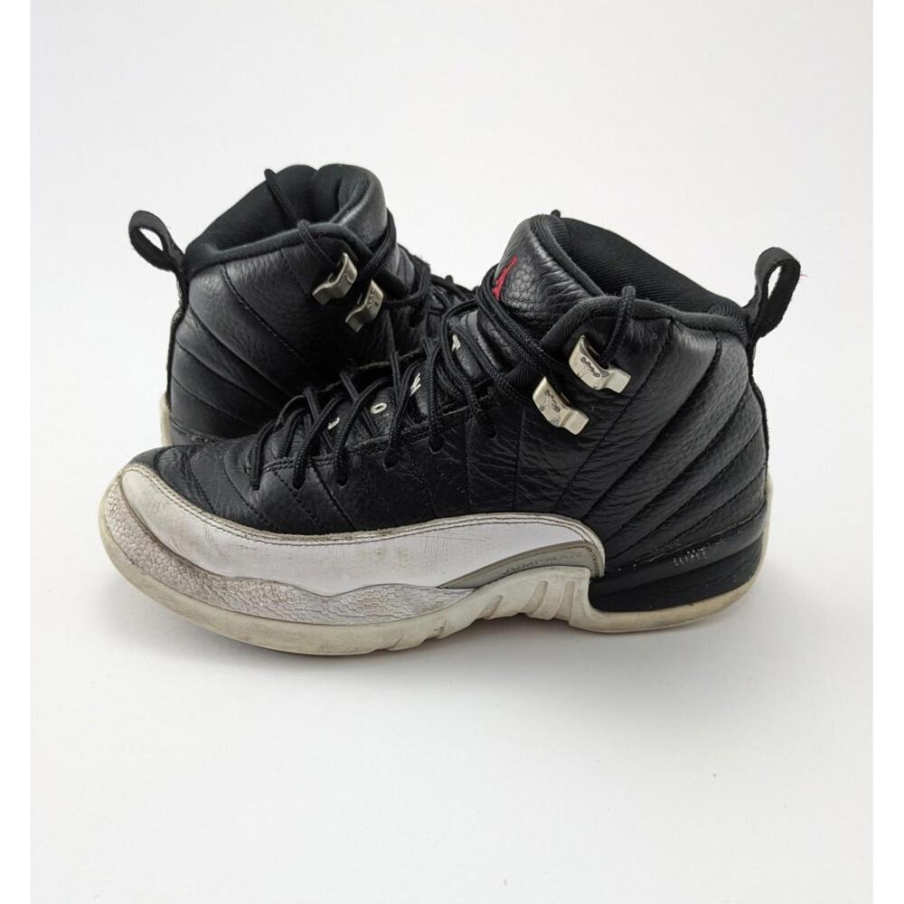 Youth Nike Air Jordan 12 Retro GS Playoff Black White Shoes 153265-006 Size 6.5Y